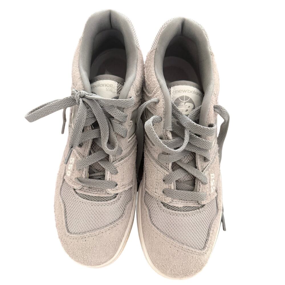 New Balance 550 Gray Suede Mesh Sneakers BB550PHD Women's Size 8 Men's 6.5